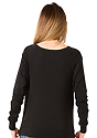 Women's Triblend Long Sleeve Raglan Pullover TRI BLACK Back
