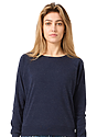 Women's Triblend Long Sleeve Raglan Pullover TRI DENIM NAVY Front