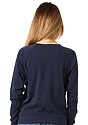 Women's Triblend Long Sleeve Raglan Pullover TRI DENIM NAVY Back