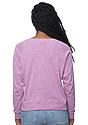 Women's Triblend Long Sleeve Raglan Pullover TRI PURPLE Back