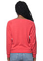 Women's Triblend Long Sleeve Raglan Pullover TRI RED Back