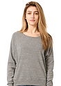 Women's Triblend Long Sleeve Raglan Pullover TRI VINTAGE GREY Front