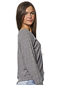 Women's Triblend Long Sleeve Raglan Pullover TRI VINTAGE GREY Side