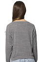 Women's Triblend Long Sleeve Raglan Pullover TRI VINTAGE GREY Back
