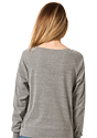 Women's Triblend Long Sleeve Raglan Pullover TRI VINTAGE GREY Back