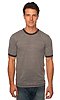 Unisex Triblend Ringer Tee TRI VNTG GRY / TRI DNM NVY Front