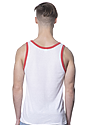 Unisex Triblend Tank Top TRI WHITE / TRI RED Back