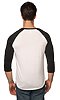 Unisex Triblend Raglan Baseball Shirt TRI WHITE / TRI BLACK Back