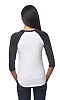 Unisex Triblend Raglan Baseball Shirt TRI WHITE / TRI BLACK Back2