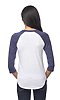 Unisex Triblend Raglan Baseball Shirt TRI WHITE / TRI DENIM NVY Back2