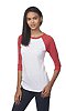 Unisex Triblend Raglan Baseball Shirt TRI WHITE / TRI RED Side2