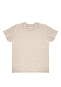 Toddler TriBlend Short Sleeve Coverstitch Neck Tee TRI OATMEAL 1