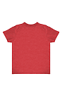 Toddler TriBlend Short Sleeve Coverstitch Neck Tee TRI RED 2