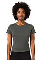 Womens Rib Crop Tee ASPHALT 1