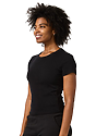 Womens Rib Crop Tee BLACK 2