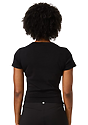 Womens Rib Crop Tee BLACK 3