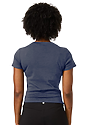 Womens Rib Crop Tee NAVY 3