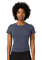 Womens Rib Crop Tee NAVY 1