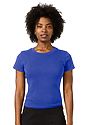 Womens Rib Crop Tee ROYAL 1