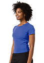 Womens Rib Crop Tee ROYAL 2