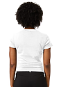 Womens Rib Crop Tee WHITE 3