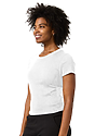 Womens Rib Crop Tee WHITE 2
