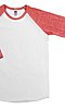 Youth Triblend Raglan Baseball Shirt TRI WHITE / TRI RED Front2