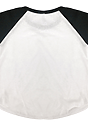 Infant Triblend Raglan Baseball Shirt TRI WHITE / TRI BLACK Laydown_Back