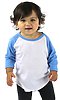 Infant Triblend Raglan Baseball Shirt TRI WHITE / TRI POOL Front