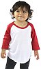 Infant Triblend Raglan Baseball Shirt TRI WHITE / TRI RED Front