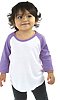 Infant Triblend Raglan Baseball Shirt TRI WHITE / TRI PURPLE Front