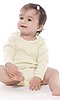 Infant Organic Long Sleeve One Piece NATURAL Front