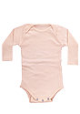 Infant Organic Long Sleeve One Piece PEACH Front