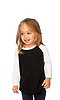 Toddler Triblend Raglan Baseball Shirt TRI BLACK / TRI WHITE Front