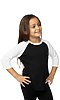 Toddler Triblend Raglan Baseball Shirt TRI BLACK / TRI WHITE Side