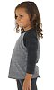 Toddler Triblend Raglan Baseball Shirt TRI VINTAGE GREY/TRI ONYX Side