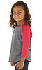 Toddler Triblend Raglan Baseball Shirt TRI VINTAGE GREY/TRI RED Side