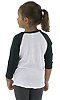 Toddler Triblend Raglan Baseball Shirt TRI WHITE / TRI BLACK Back
