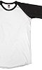 Toddler Triblend Raglan Baseball Shirt TRI WHITE / TRI BLACK Front2