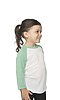 Toddler Triblend Raglan Baseball Shirt TRI WHITE / TRI KELLY Side