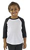 Toddler Triblend Raglan Baseball Shirt TRI WHITE / TRI ONYX Front