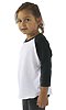 Toddler Triblend Raglan Baseball Shirt TRI WHITE / TRI ONYX Side