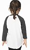 Toddler Triblend Raglan Baseball Shirt TRI WHITE / TRI ONYX Back
