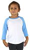Toddler Triblend Raglan Baseball Shirt TRI WHITE / TRI POOL Front