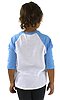 Toddler Triblend Raglan Baseball Shirt TRI WHITE / TRI POOL Back