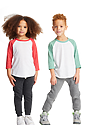 Toddler Triblend Raglan Baseball Shirt TRI WHITE / TRI RED Front