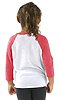 Toddler Triblend Raglan Baseball Shirt TRI WHITE / TRI RED Back