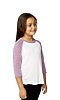 Toddler Triblend Raglan Baseball Shirt TRI WHITE / TRI PURPLE Side