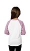 Toddler Triblend Raglan Baseball Shirt TRI WHITE / TRI PURPLE Back