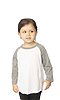 Toddler Triblend Raglan Baseball Shirt TRI WHITE / TRI VINTAGE GREY Front